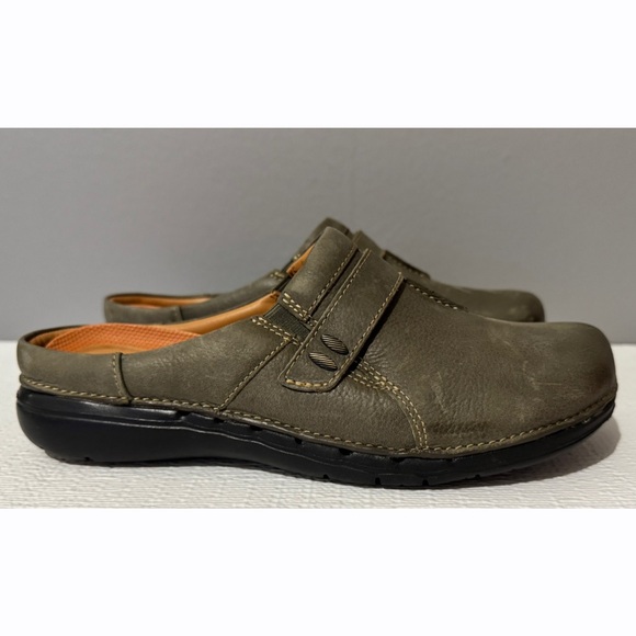 Clarks Unstructured Women’s Un Loop Ease Leather Sneaker Mule Size 8.5‎ - Picture 2 of 11
